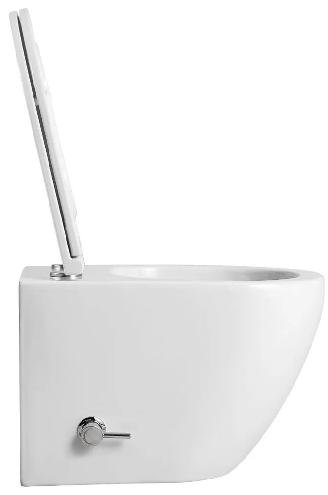 Sanigoods Pieter randloos toiletpot met bidetsproeier wit glans