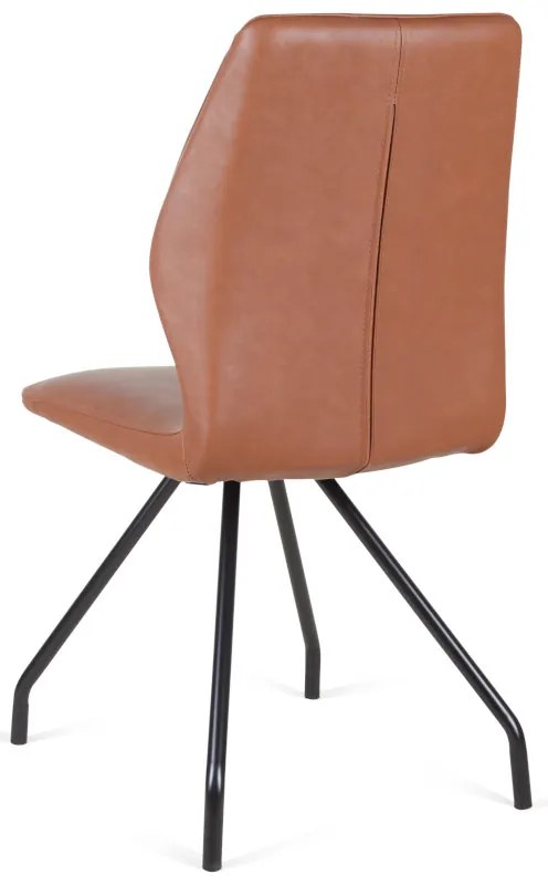 Eetkamerstoel - Apollo - leer Vintage cognac