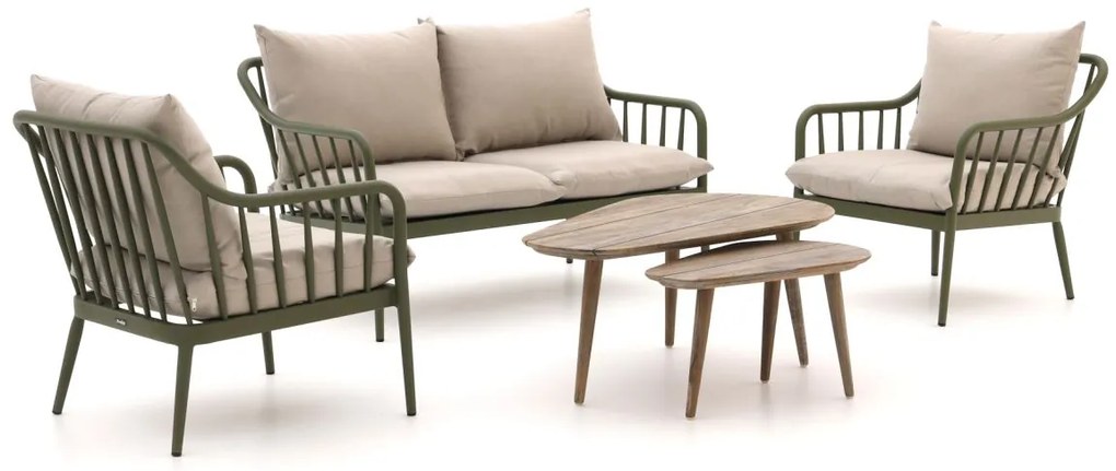 Stoel-bank loungeset Manifesto  | 4 personen | Loungeset Groen | Aluminium | Kees Smit Tuinmeubelen