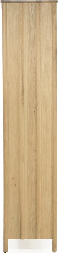 Hoge Wandkast Eikenhout Naturel - 102x47x210cm.