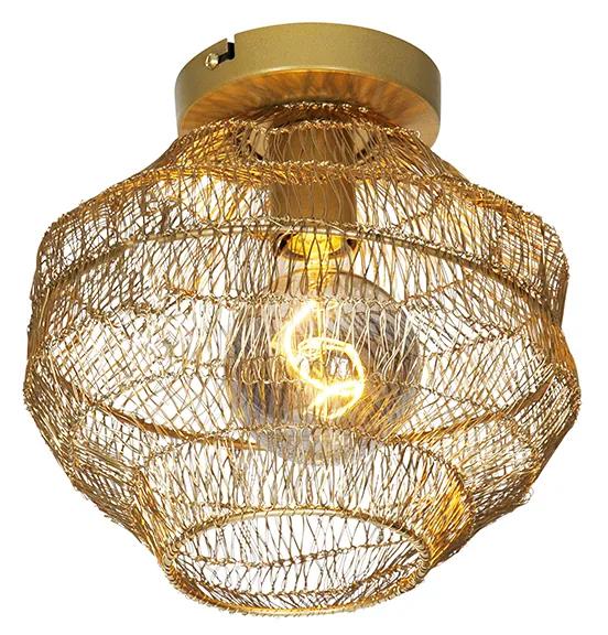 Oosterse plafondlamp goud 25 cm - VadiOosters E27 rond Binnenverlichting Lamp