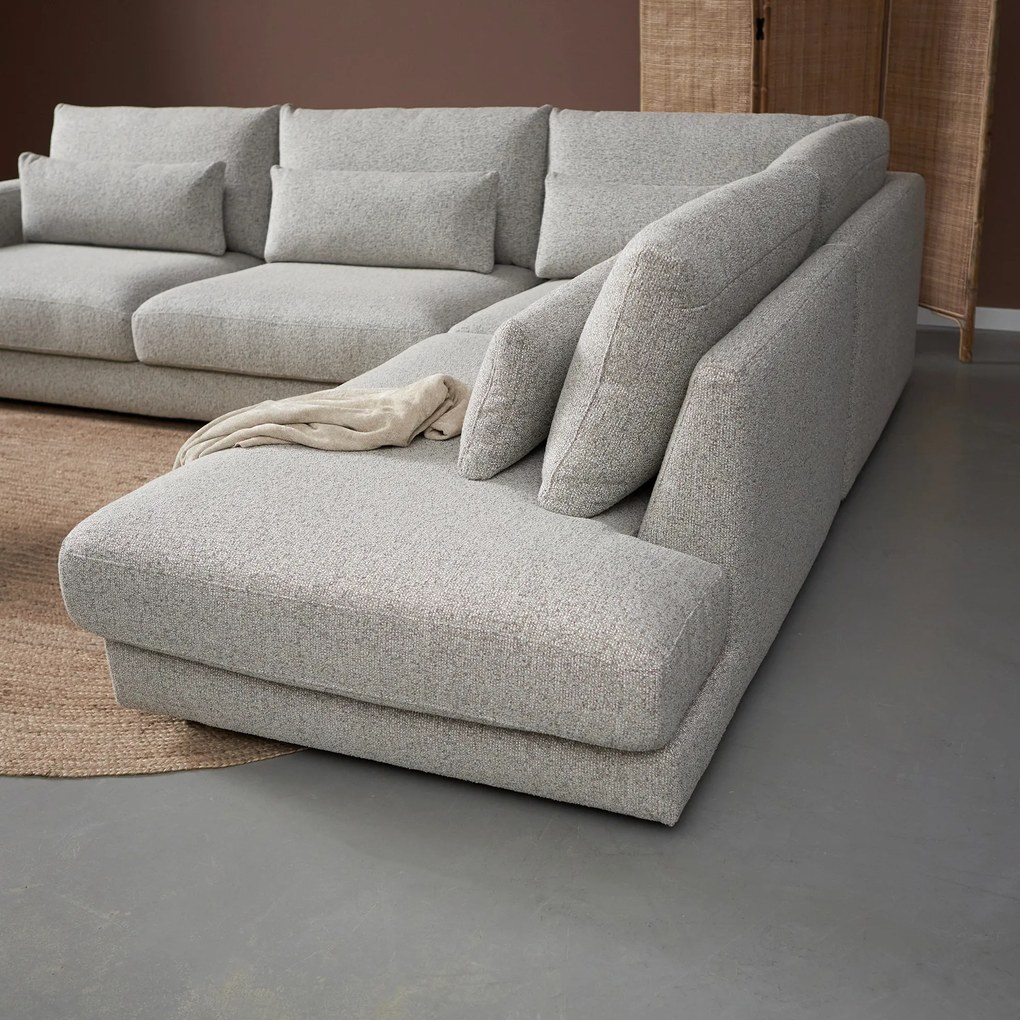 PEPP Interiors Como Grote Hoekbank Met Ottoman Rechts Grijs Mix Puente 09