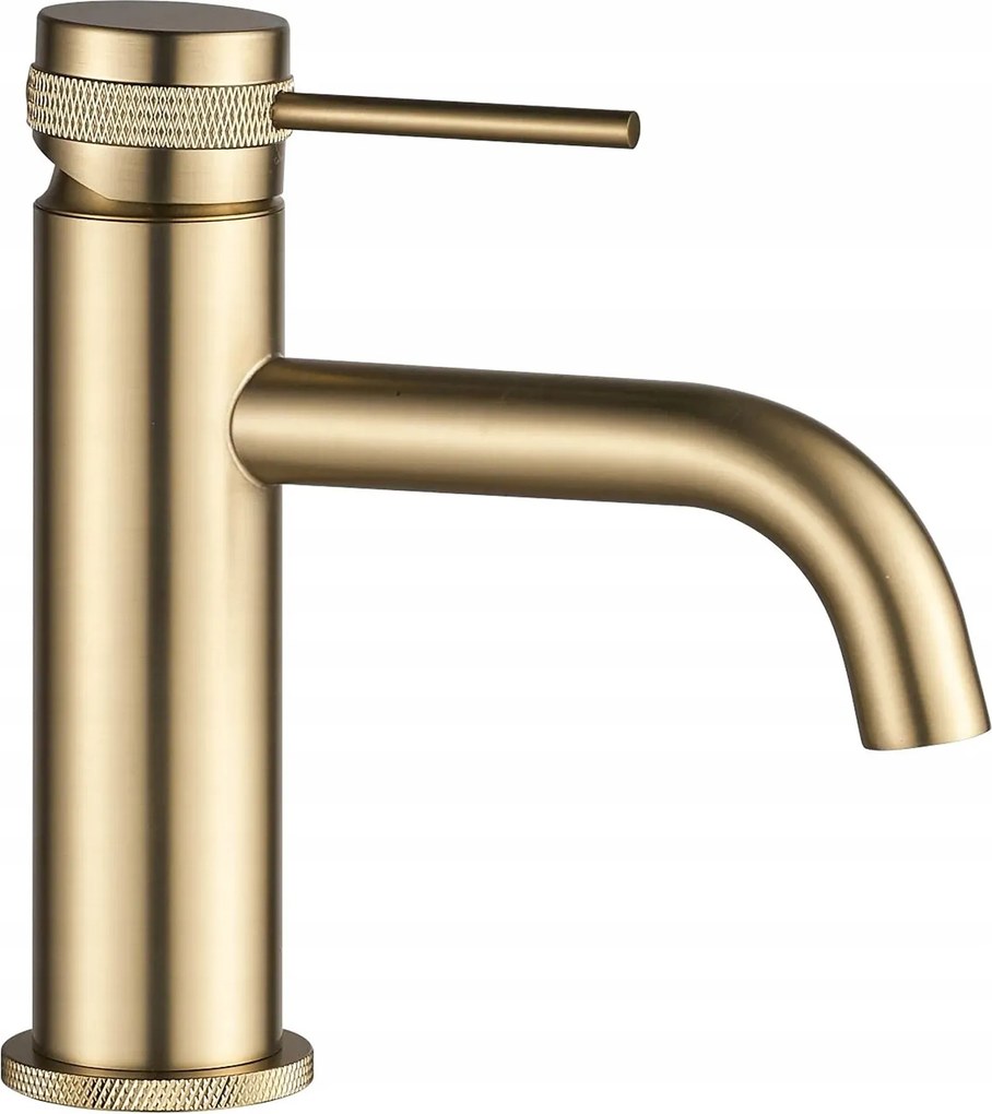 Wastafelkraan Rea Lungo Grip Gold Brush Low