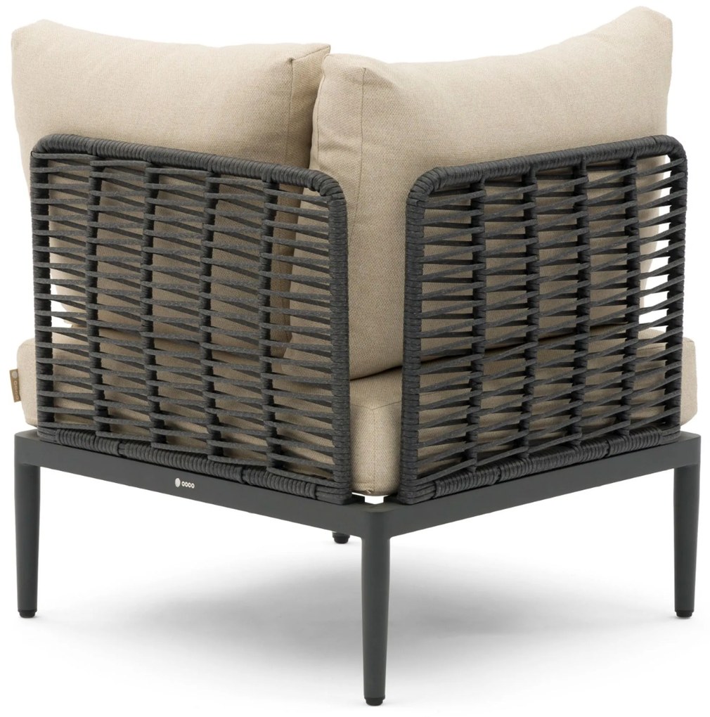 Hoek loungeset 5 personen Aluminium/wicker Grijs Coco Ibiza