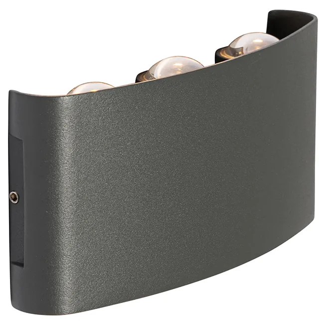Buiten wandlamp donkergrijs incl. LED 6-lichts IP54 - Silly