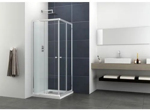 Badstuber Corner vierkante douchecabine 90x90x190cm chroom