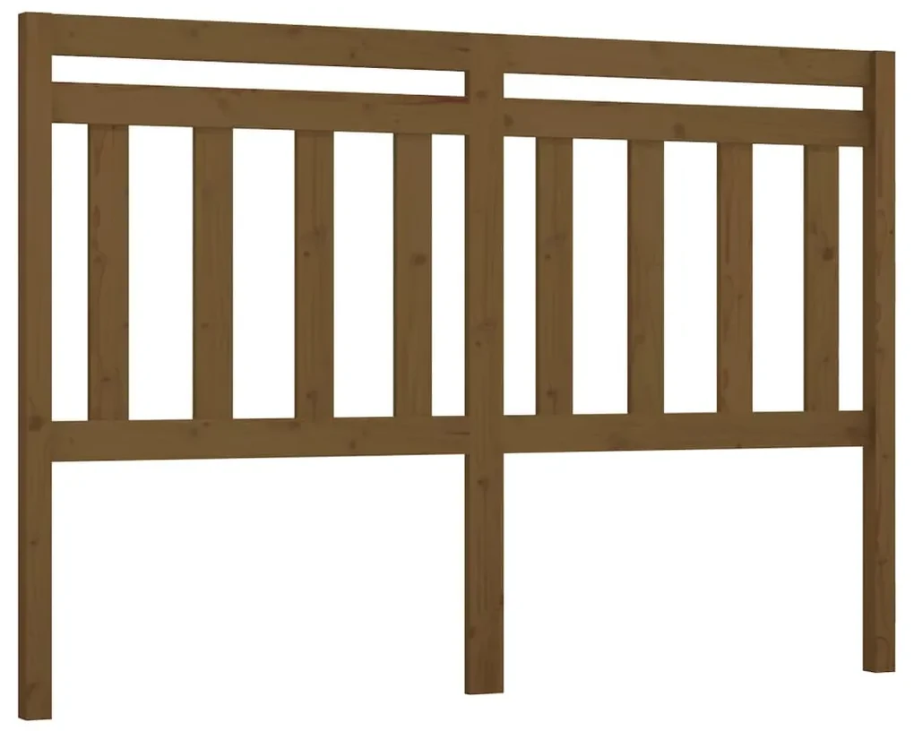 vidaXL Hoofdbord 166x4x100 cm massief grenenhout honingbruin