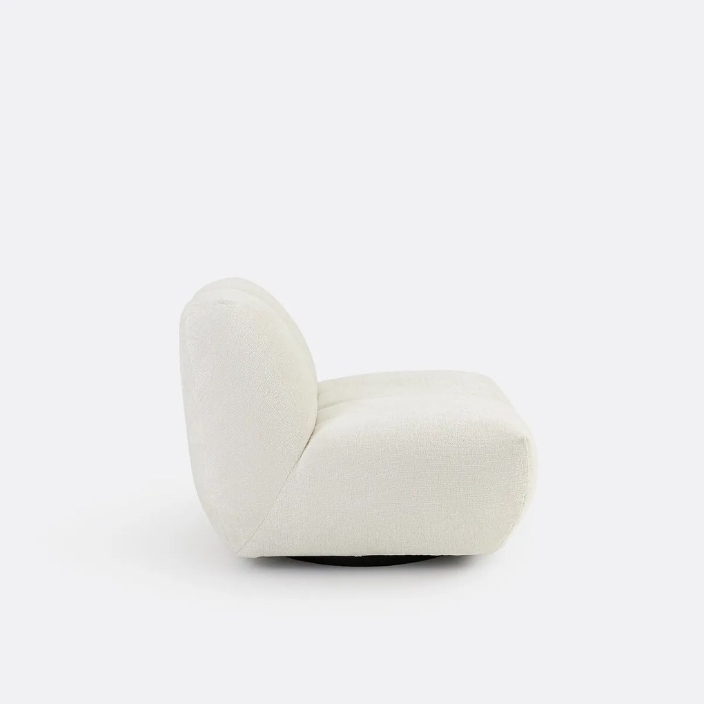 Draaibare fauteuil, dik fluweel, Nuria