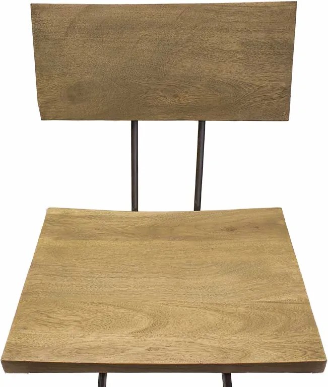 Barkruk hout&metaal - Zithoogte 75 cm