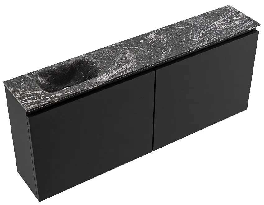 Mondiaz Ture DLux toiletmeubel 120cm urban met wastafel lava links zonder kraangat