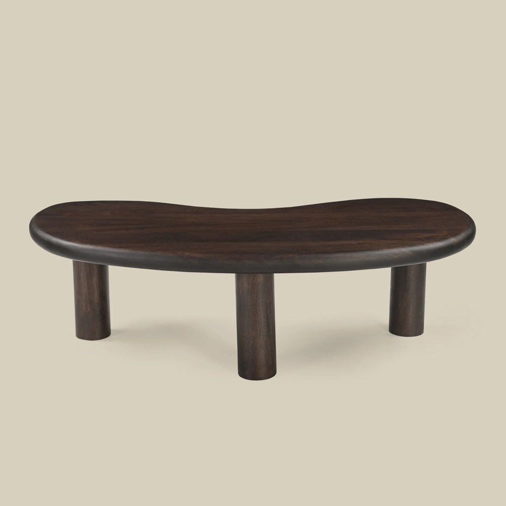 Salontafel Hout Organische Vorm - 120 X 60cm.