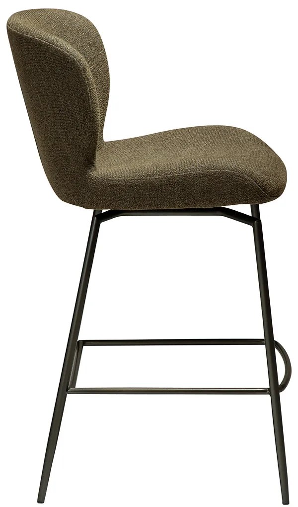 Dan-Form Glory Swivel Draaibare Barstoel Olijfgroen Boucle