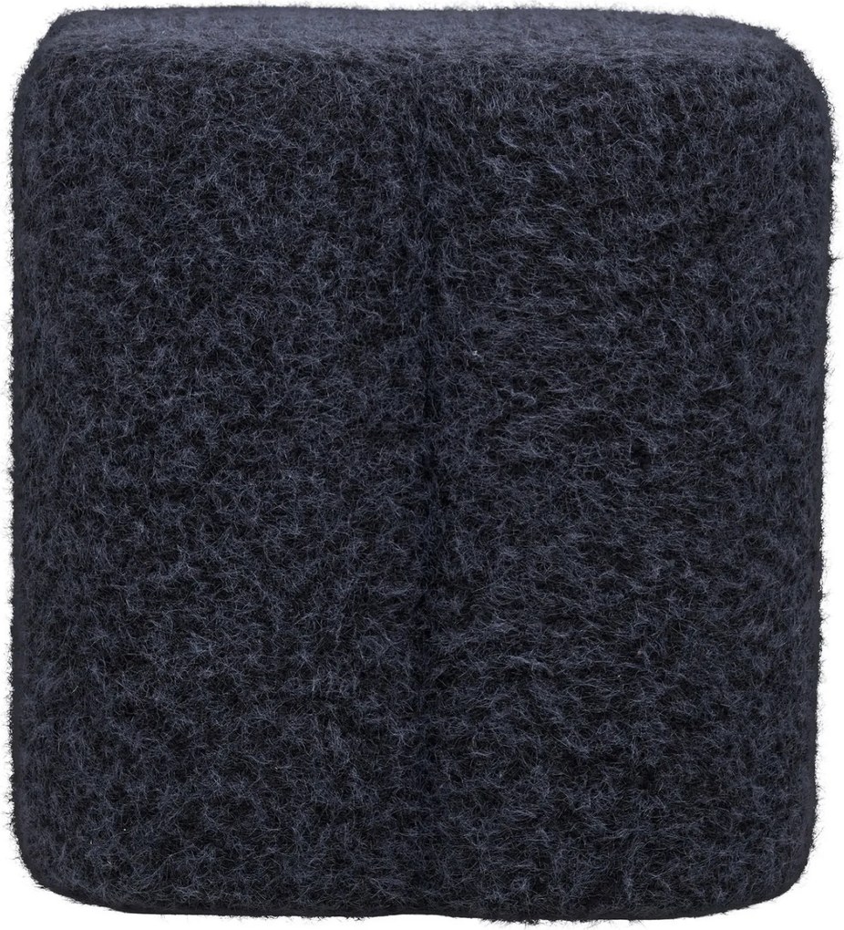 Durban Poef Bouclé - Blauw
