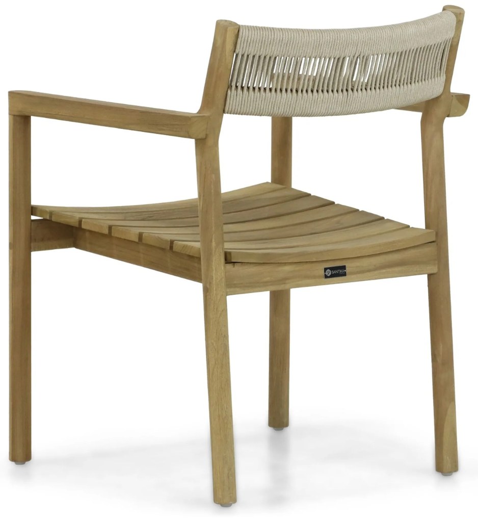 Tuinstoel Teak Old teak greywash Santika Suka
