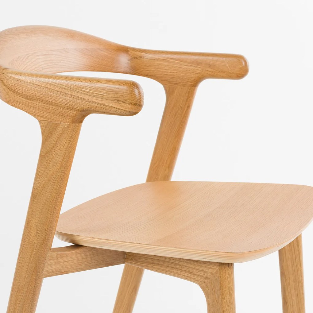 Zuiver Northwood Natural Eiken Eetkamerstoel Minimalistisch