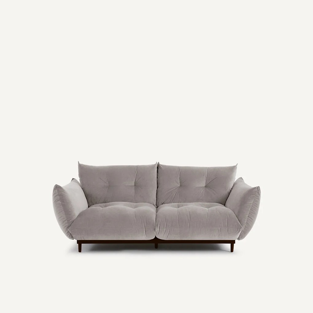 3-zits compacte bank in stoned fluweel, VITORIA