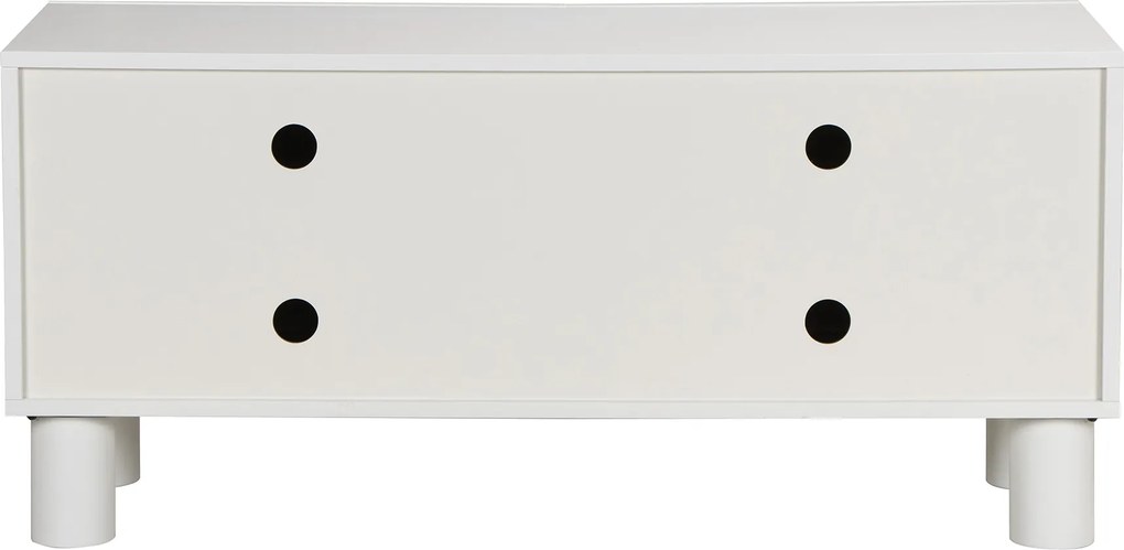 Tv-meubel Met Strepen Mat Wit 120 Cm - 120x40x55cm.