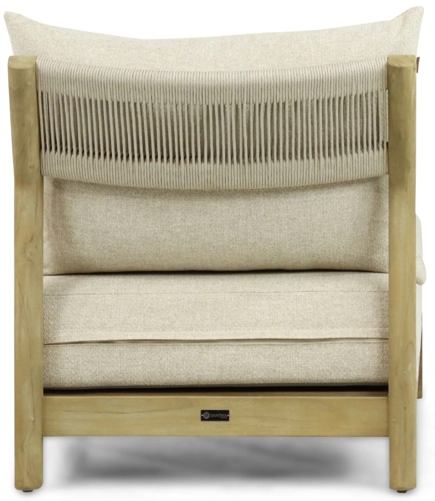 Hoek loungeset 6 personen Teak Old teak greywash  Santika Furniture Santika