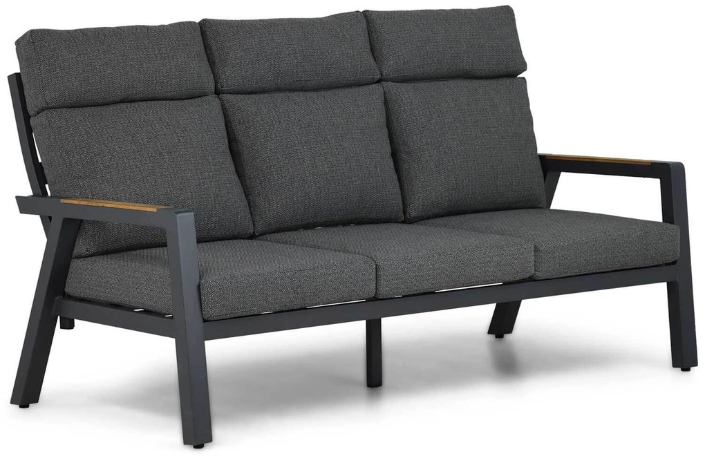 Stoel en Bank Loungeset 5 personen Aluminium/teak Grijs Lifestyle Garden Furniture Marseille