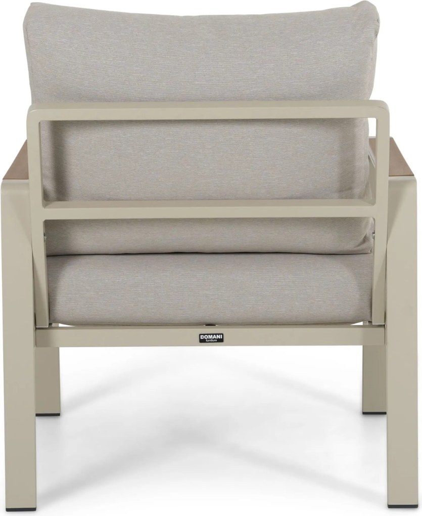 Stoel en Bank Loungeset 4 personen Aluminium Zand/Beige  Domani Furniture Leaf