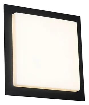 Buitenlamp Moderne plafondlamp zwart vierkant incl. LED IP44 - Lys Modern IP44 Buitenverlichting
