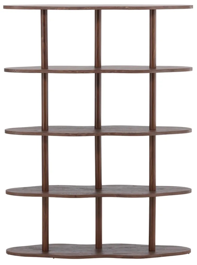 Hoge Golvende Openkast Bruin - 105x30x140cm.