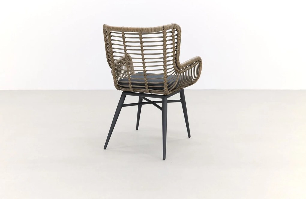 Jasmine Naturel/GI Trinxa 6-persoons ronde dining tuinset Ø148 cm.