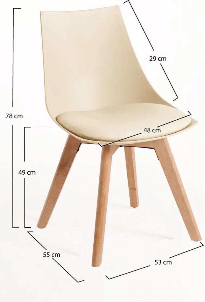 Set 4 Blok Stoelen