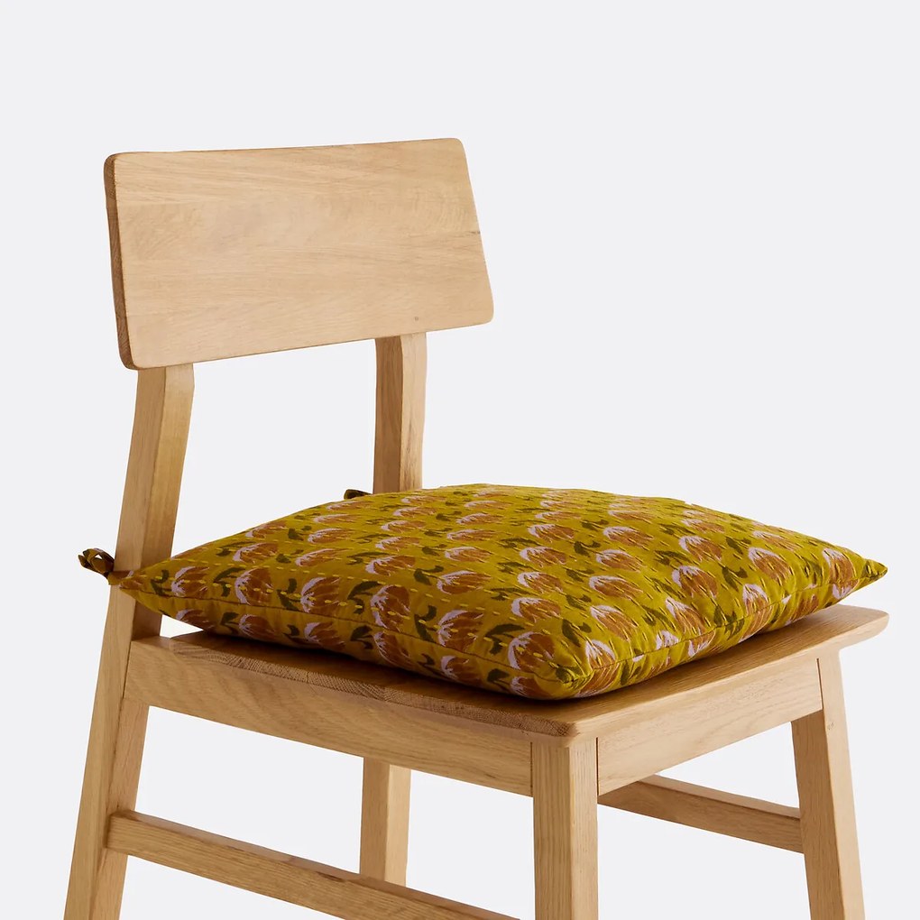 Stoelhoes vierkant, tetra, Ikat print, Asti