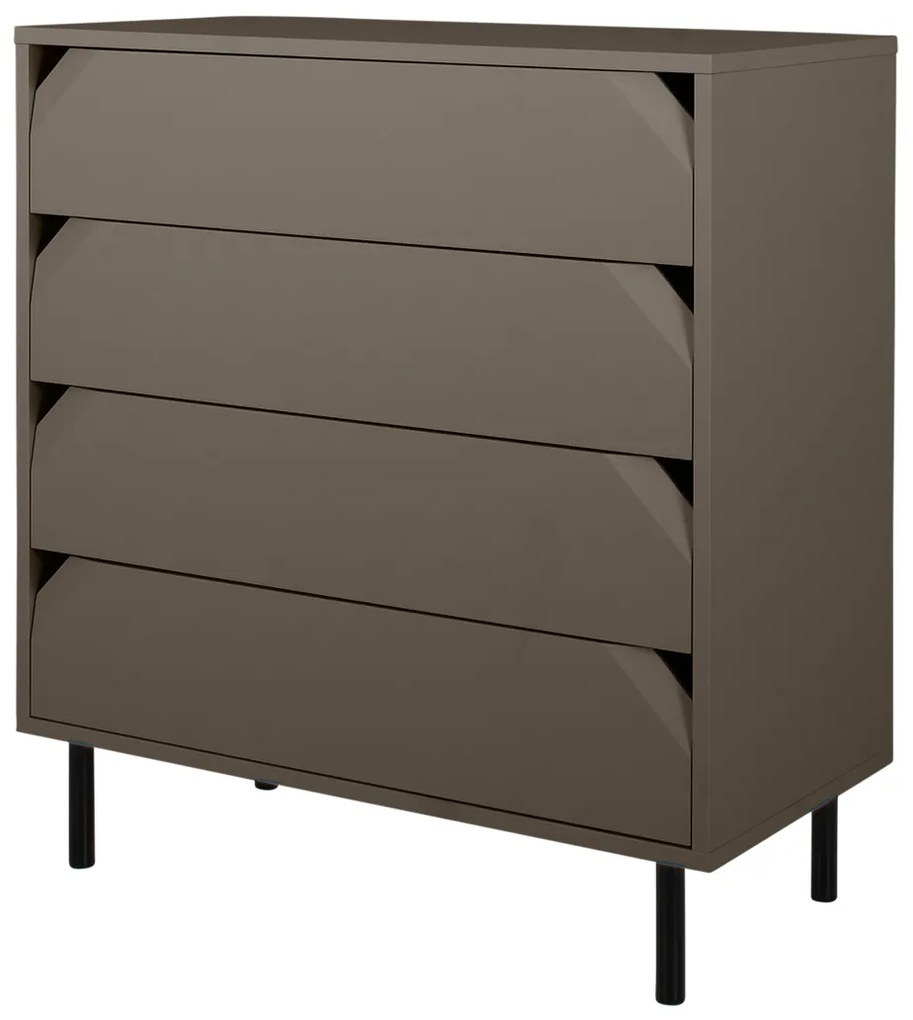 Tenzo Corner Lage Wandkast Taupe - 90x43x96cm.