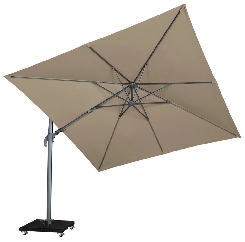 Zweefparasol  300 cm x 300 cm taupe Taupe-naturel-bruin Garden Collections Alegria