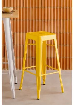 Pak 4 Hoge Krukken (76 Cm) Lix Geel – Fresia - Sklum