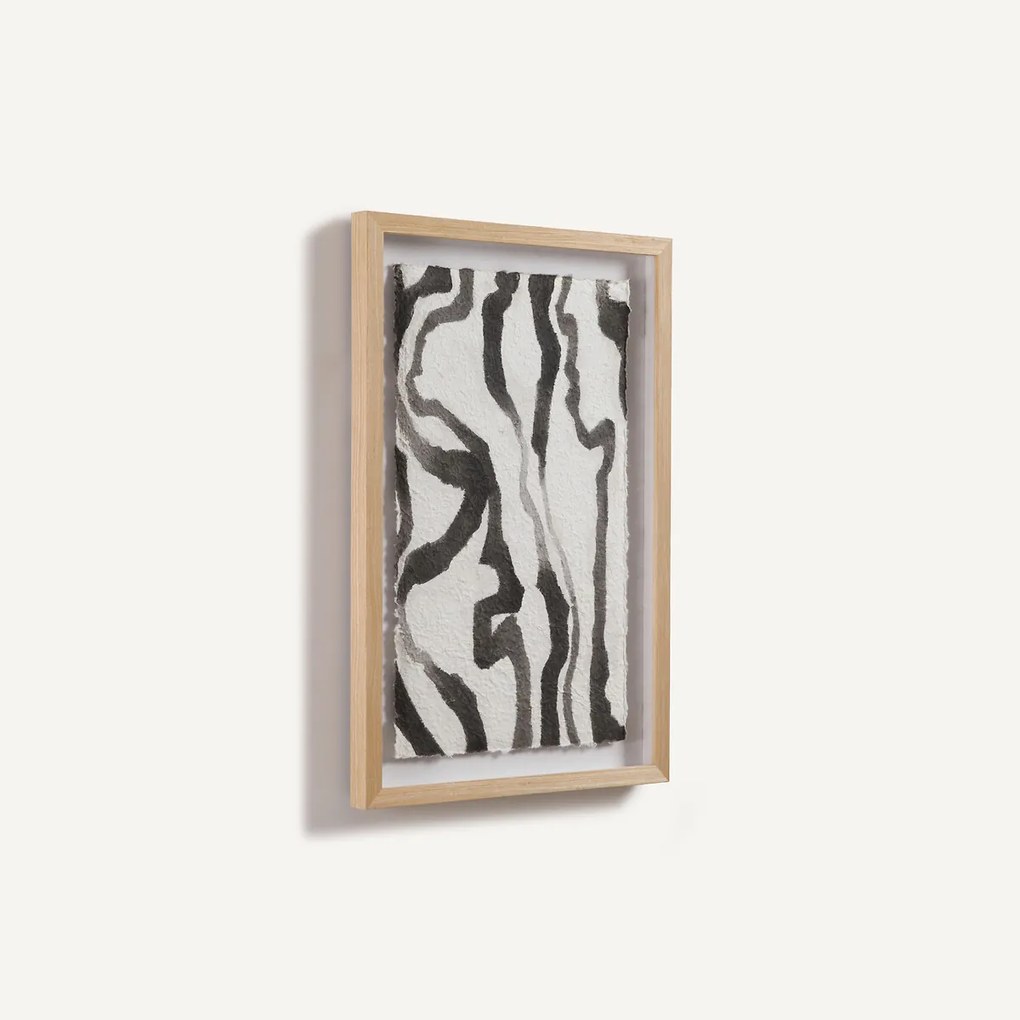 Wandkader, handgeschilderd op rijstpapier, ONDE