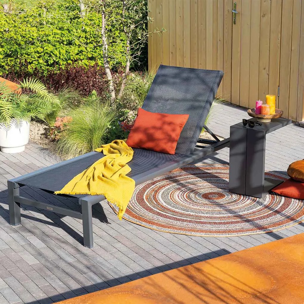 Garden Impressions Palmas ligbed - donker grijs / antraciet