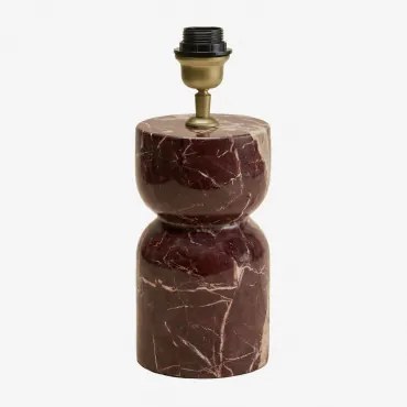 [*]voet Voor Tafellamp Diniz ↑25 Cm & Rood Marmer Cherry Gold - Sklum