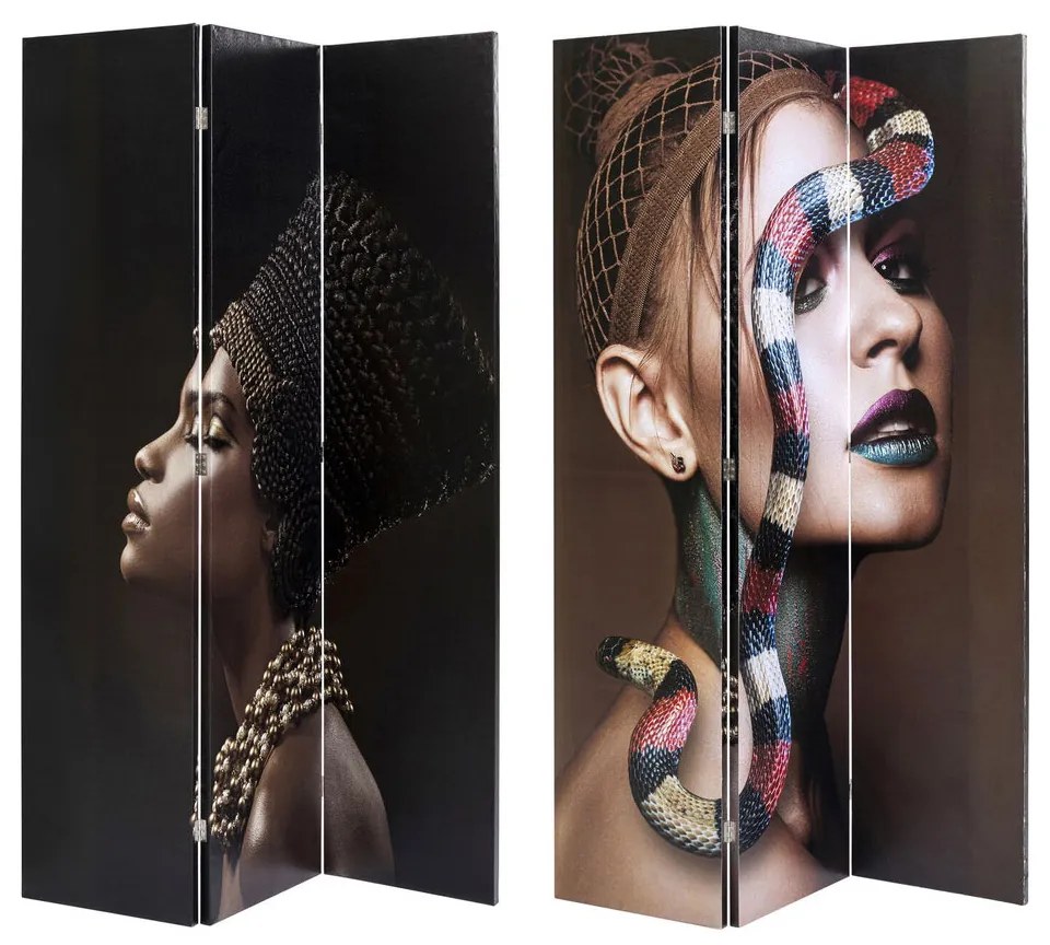 Kare Design Royal Headdress Vs Snake Girl Kamerscherm Dubbelzijdig Schilderij