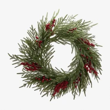 Decoratieve Kerstkrans Ø75 Cm Adeola Green Grass - Sklum
