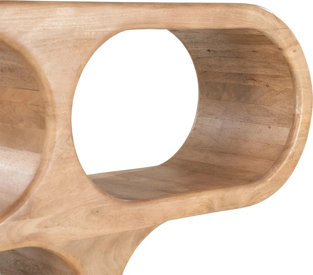 Open Kast Van Mango Hout Hoog - 120x31x150cm.