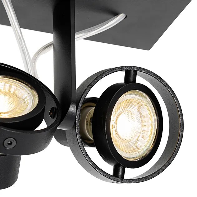 Moderne Spot / Opbouwspot / Plafondspot zwart 2-lichts - Master 50 Modern GU10 Binnenverlichting Lamp
