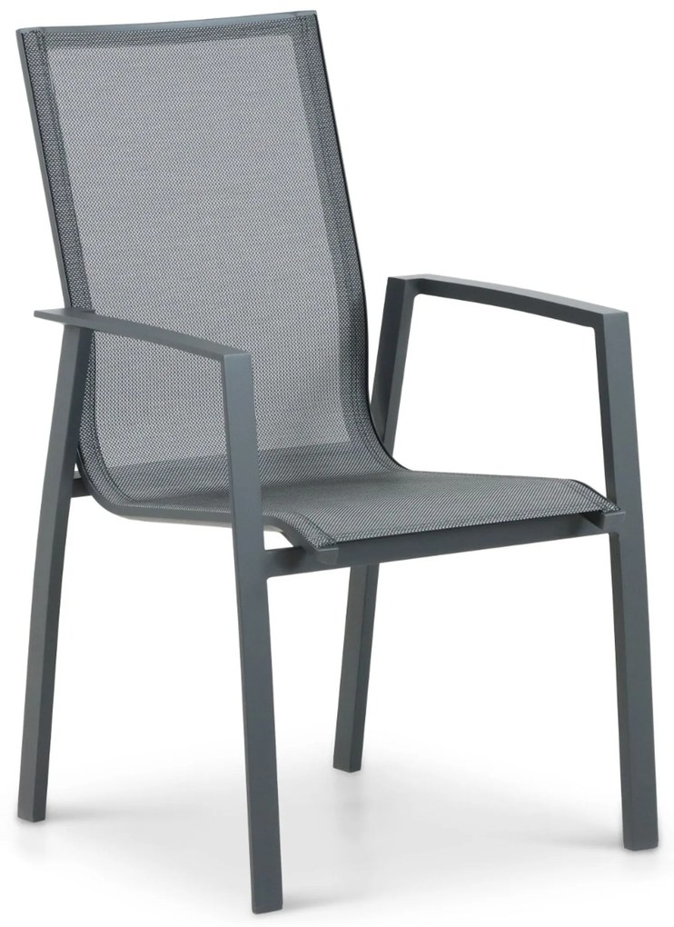 Tuinset 6 personen 217 cm Aluminium Grijs Lifestyle Garden Furniture Ultimate/Young