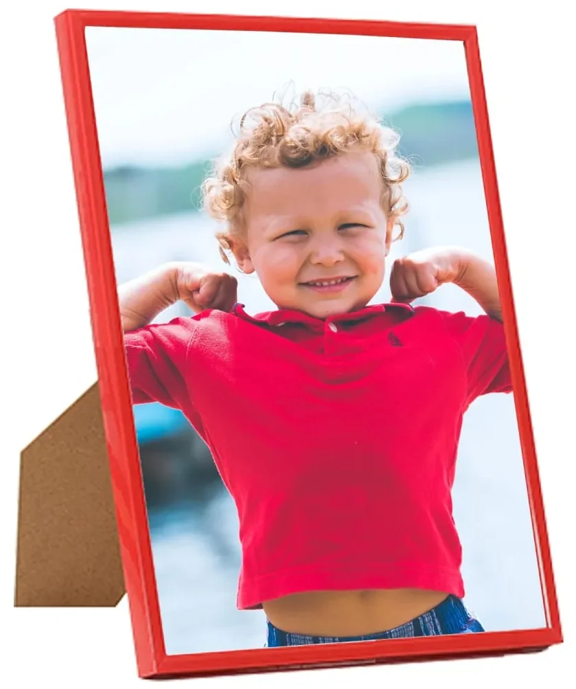 vidaXL Fotolijsten 5 st voor wand of tafel 20x25 cm MDF rood