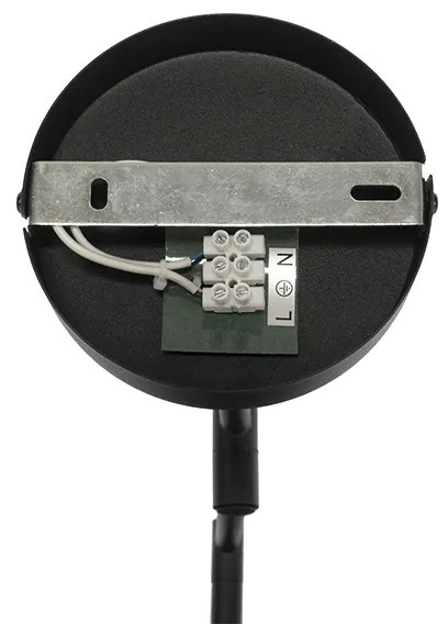 Wandlamp zwart met zwarte kap en verstelbare arm - Ladas Deluxe