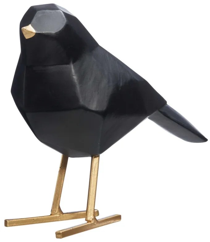 Decoratievogel Zwart Goud