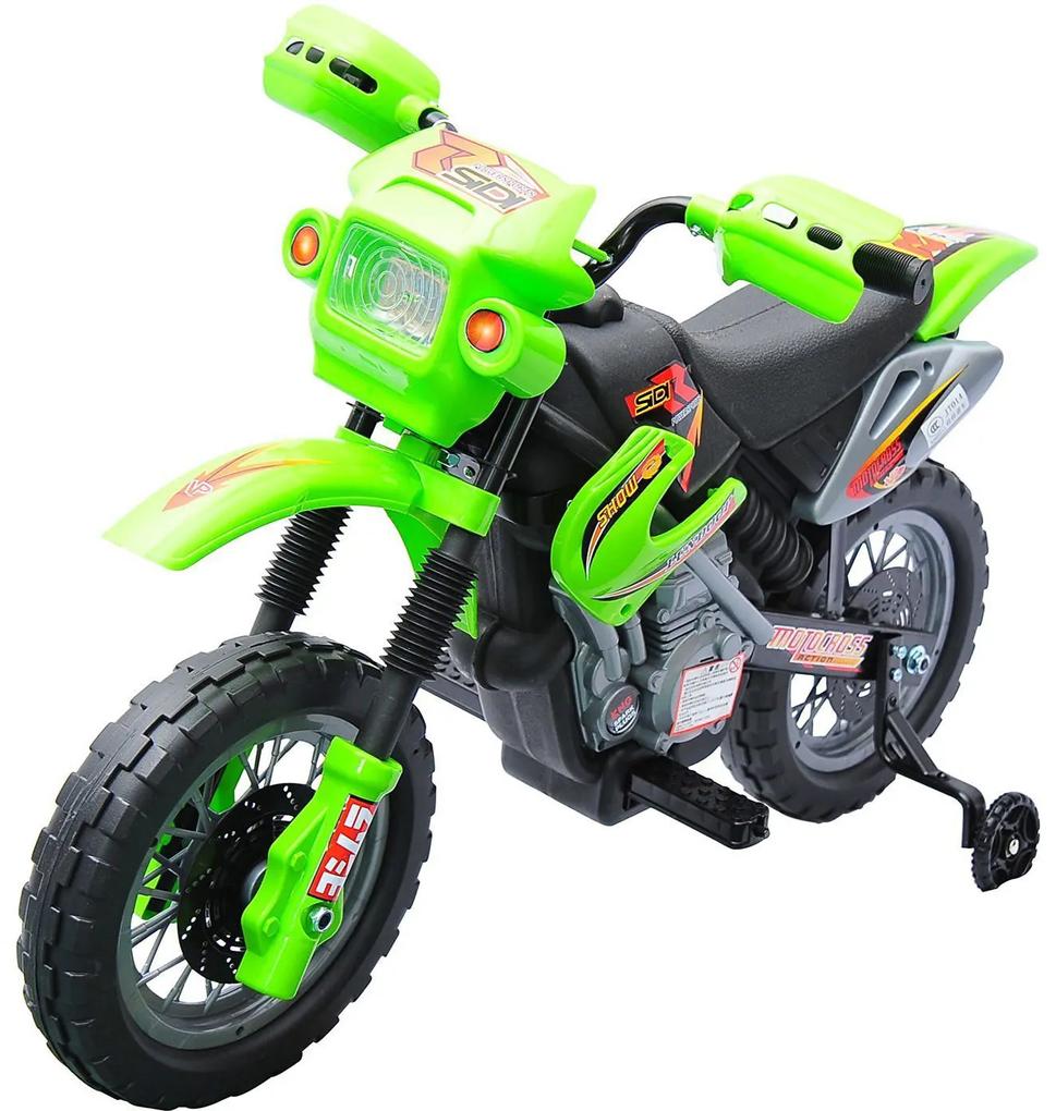 HOMdotCOM Elektrische kinderfiets Motorfiets - groen
