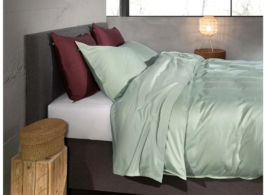 Zo!Home Satinado Dekbedovertrek Foam Green – Bij Swiss Sense