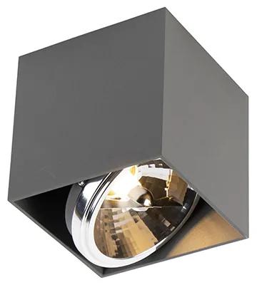 Design Spot / Opbouwspot / Plafondspot vierkant 1-lichts grijs incl. 1 x G9 - Box Design G9 Binnenverlichting Lamp
