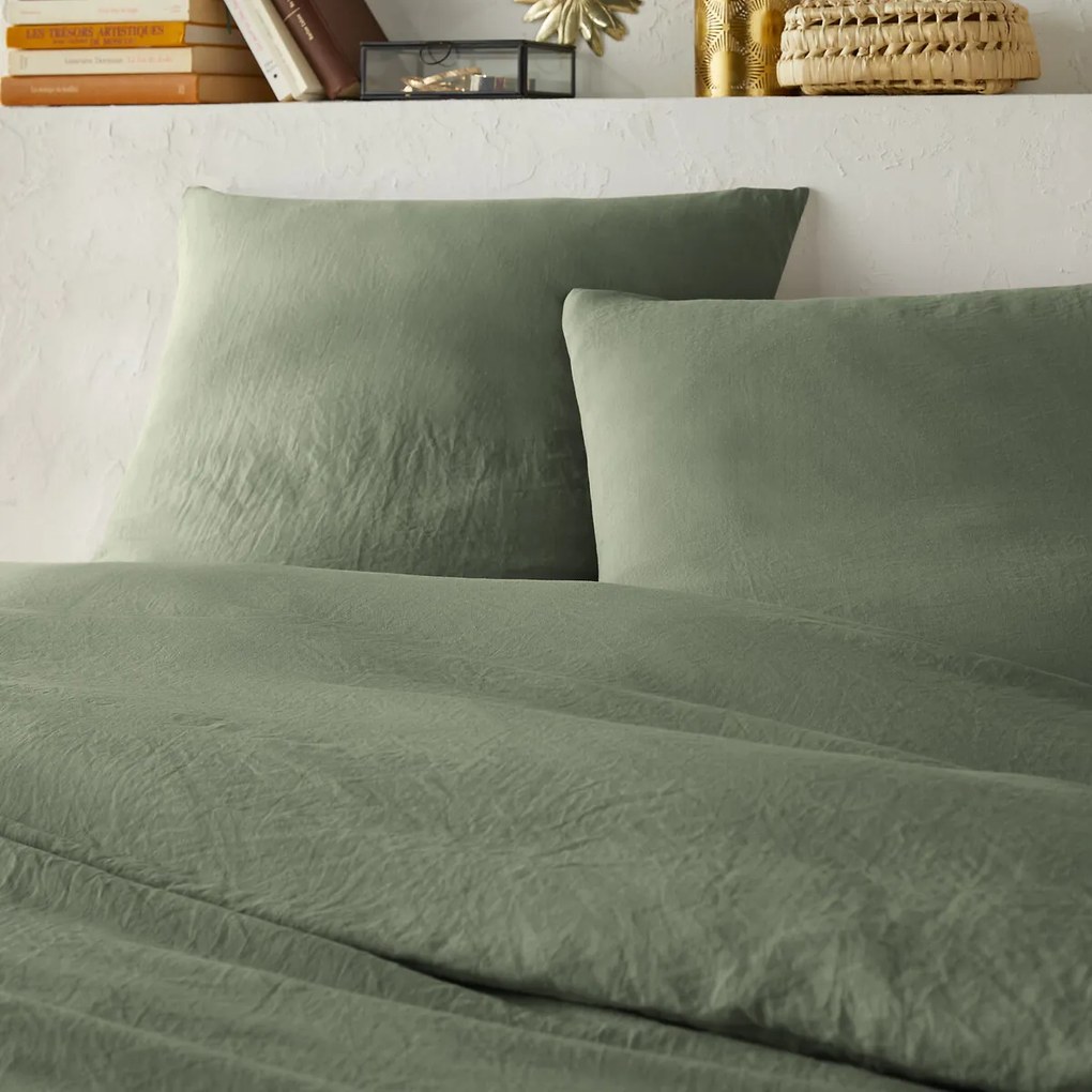 Bedset in gewassen microvezel, recycled polyester
