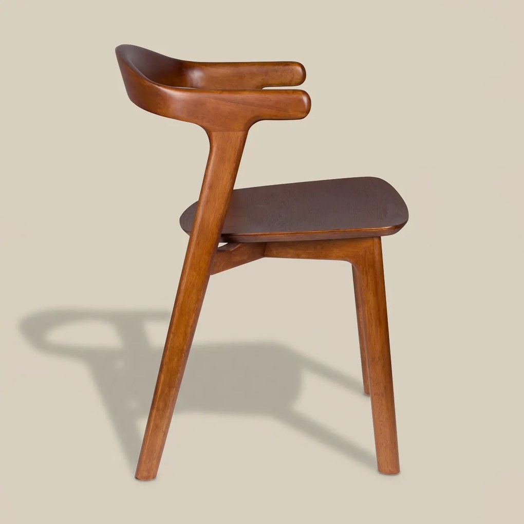 Zuiver Northwood Walnut Walnoot Eetkamerstoel Minimalistisch