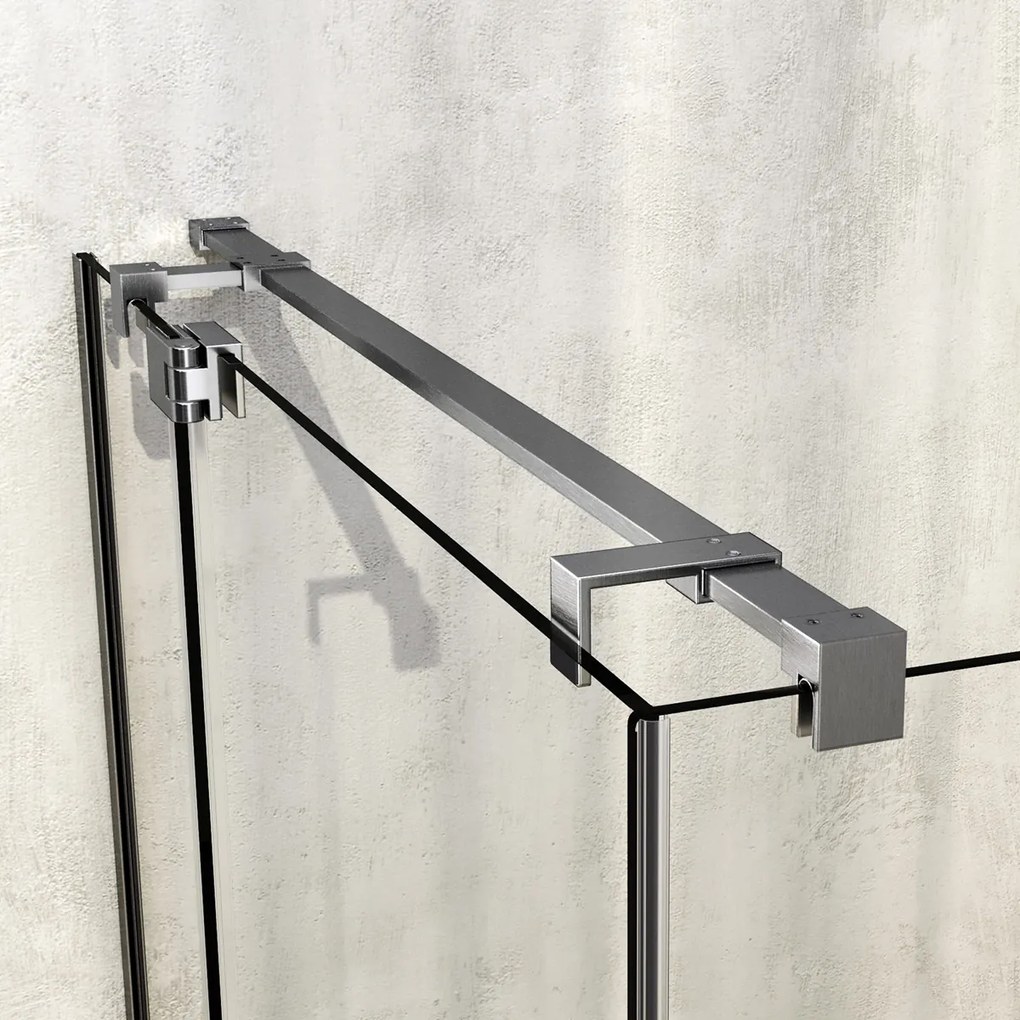 Brauer Stellar douchecabine met draaideur 120x100cm RVS geborsteld PVD