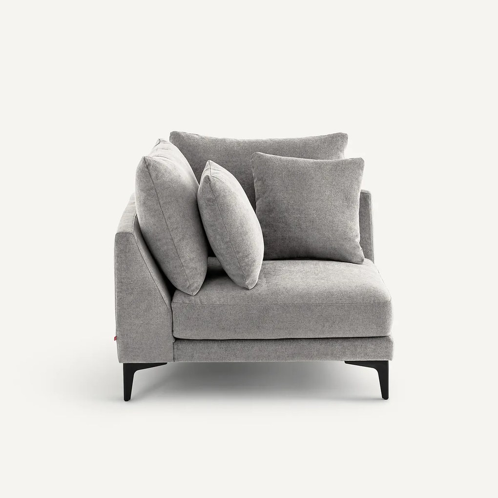 Hoekbank in polyestermix, MODERNISTE, ontwerp Emmanuel Gallina